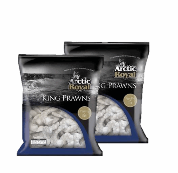Arctic Royal Frozen Raw King Prawns Peeled 700g (Bundle of 2)